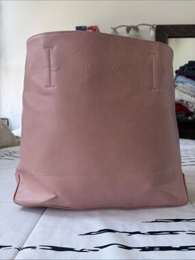 Philosophy Dusty Rose Leather-Feel Tote